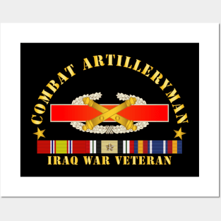 Combat Artilleryman Badge - Iraq War Vet w SVC Posters and Art